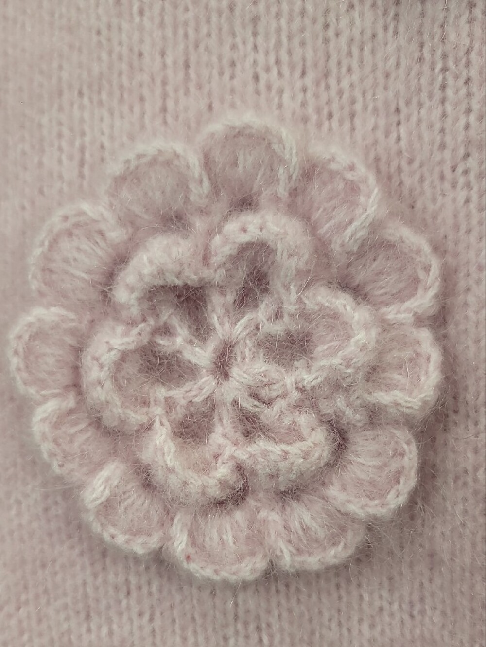& Other Stories Nwt Rose-Appliqué Knit Jumper Sweater Size Large Mohair/wool - Picture 9 of 11